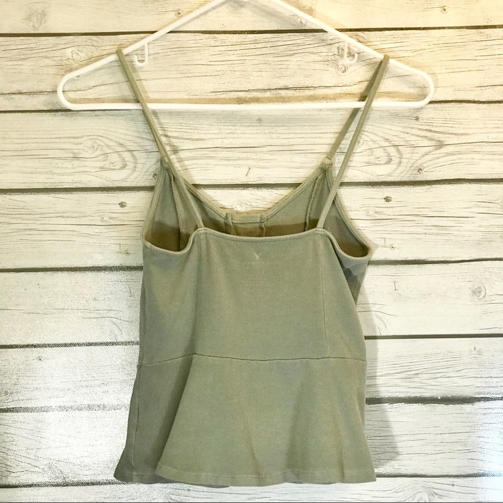 American Eagle Olive Green Braided Crop Top - Picture 6 of 9